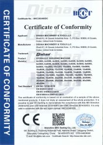 BKC203406DC_ CE CERTIFICATE (HYDRAULIC PRESS BRAKE) copy